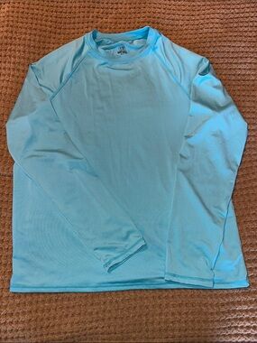 Light Blue Buccee’s Long-Sleeve Swim Rash Guard